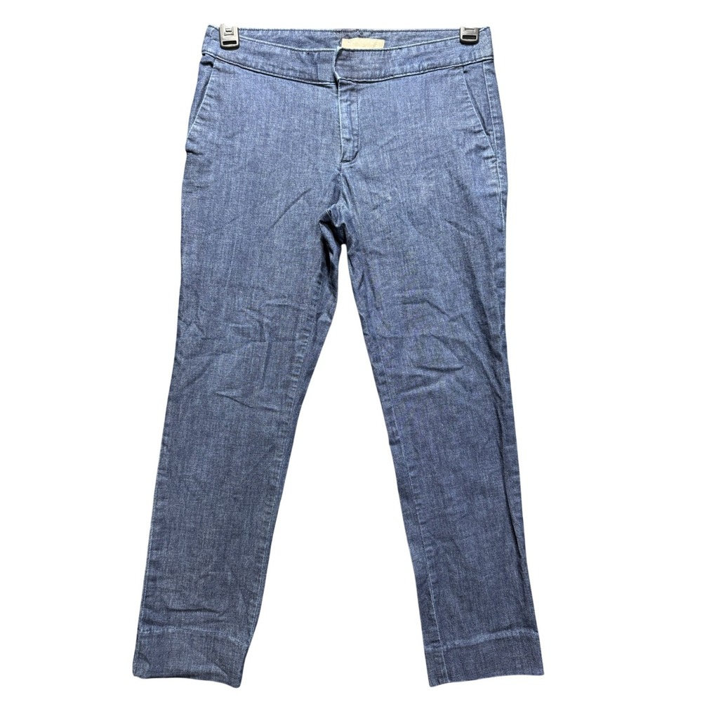 Banana Republic Hampton Fit Pants Women 26/2 Indigo Denim Crop Trousers